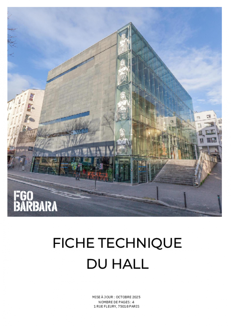 Fiche Technique Hall - octobre 2025
